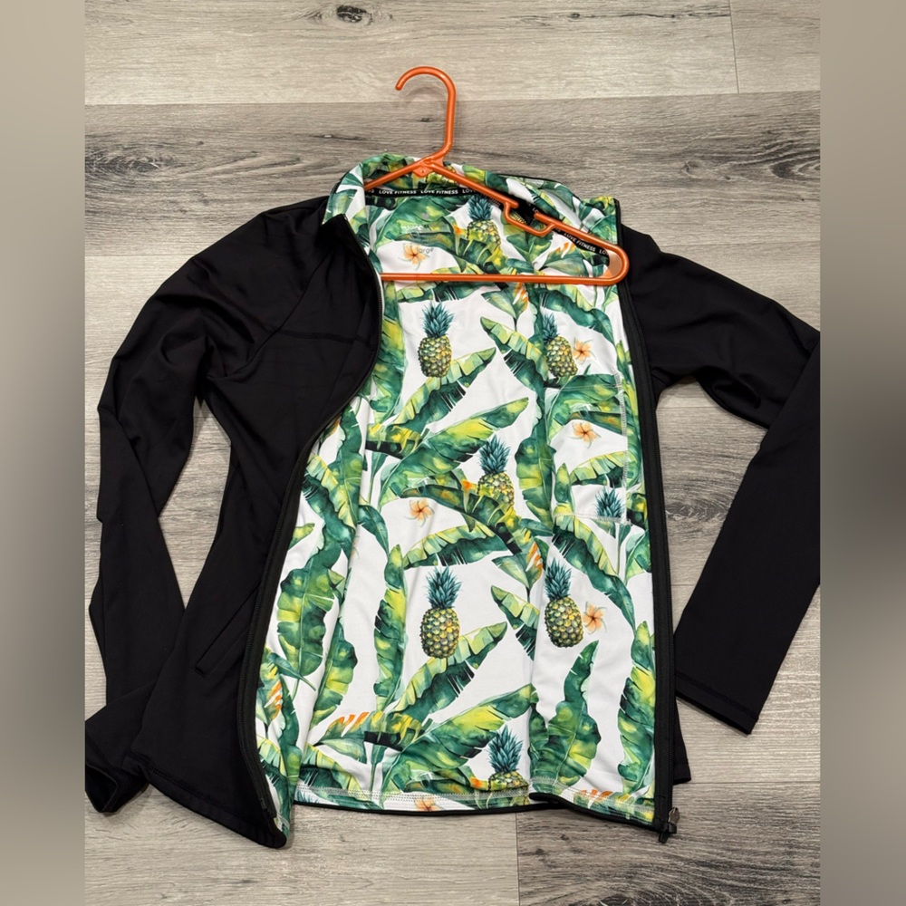 LOVE FITNESS APPAREL Premium Tropic Jacket Women’s Large EUC - Picture 6 of 10